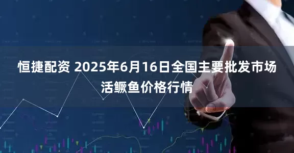 恒捷配资 2025年6月16日全国主要批发市场活鳜鱼价格行情