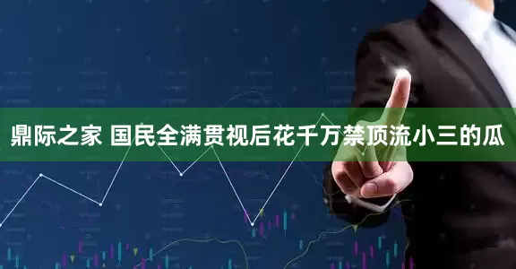 鼎际之家 国民全满贯视后花千万禁顶流小三的瓜
