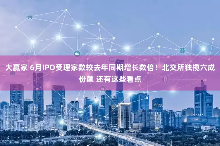 大赢家 6月IPO受理家数较去年同期增长数倍！北交所独揽六成份额 还有这些看点