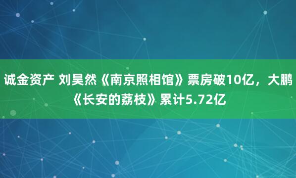 诚金资产 刘昊然《南京照相馆》票房破10亿，大鹏《长安的荔枝》累计5.72亿