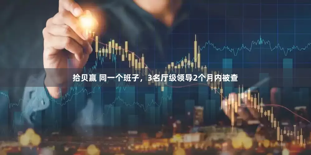 拾贝赢 同一个班子，3名厅级领导2个月内被查